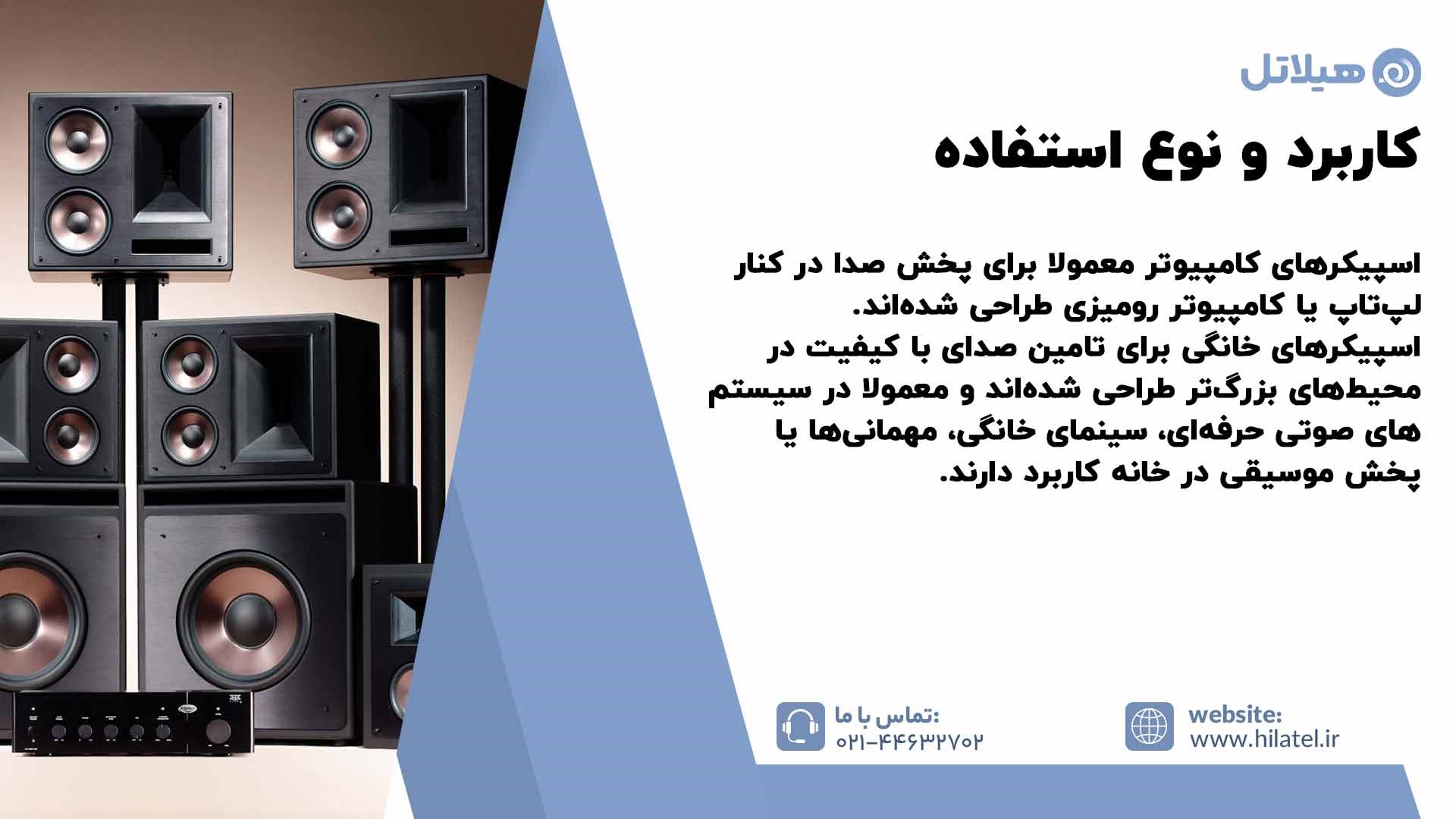 کاربرد اسپیکر کامپیوتر و خانگی